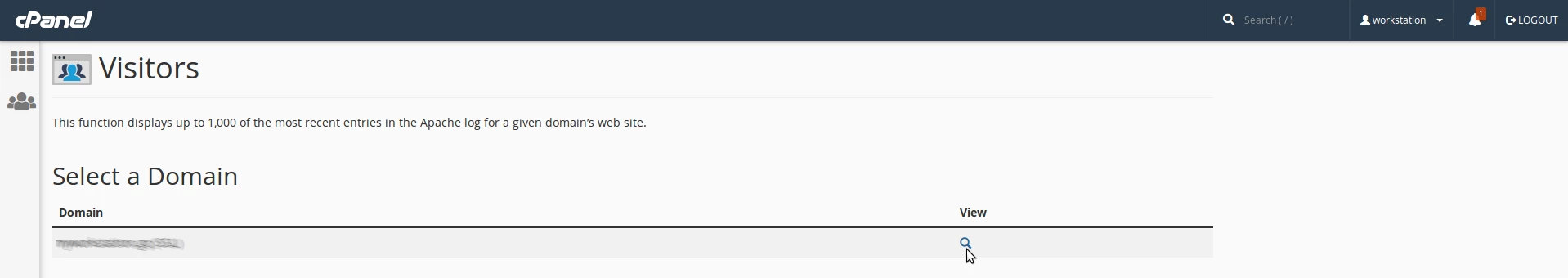 Ver visitantes en el dominio cPanel
