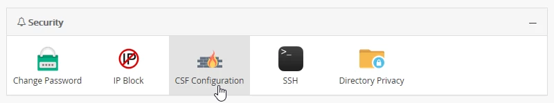 Sección de Seguridad Webuzo