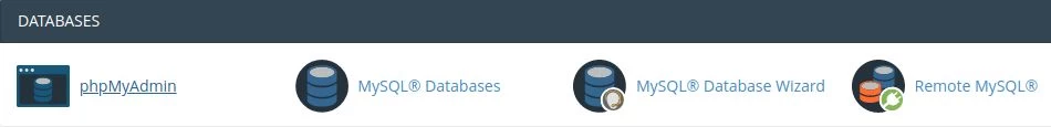 phpMyAdmin Databases cPanel