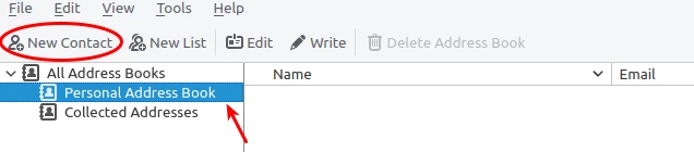 Thunderbird New Contact