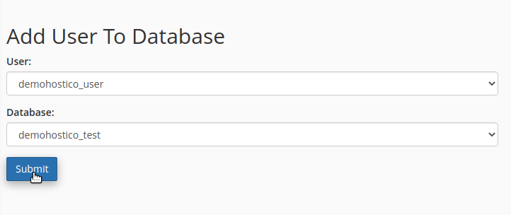 hostico user database